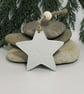 Imperfect Edition Rustic White and Gold Clay Hanging Star - Image 4