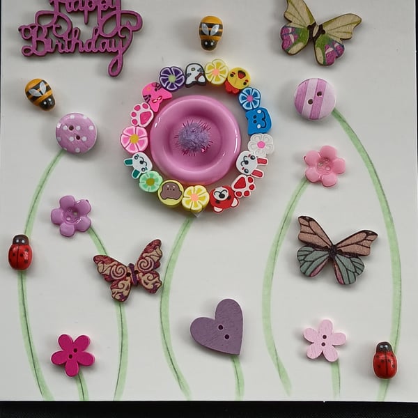 Handmade bracelet birthday card 