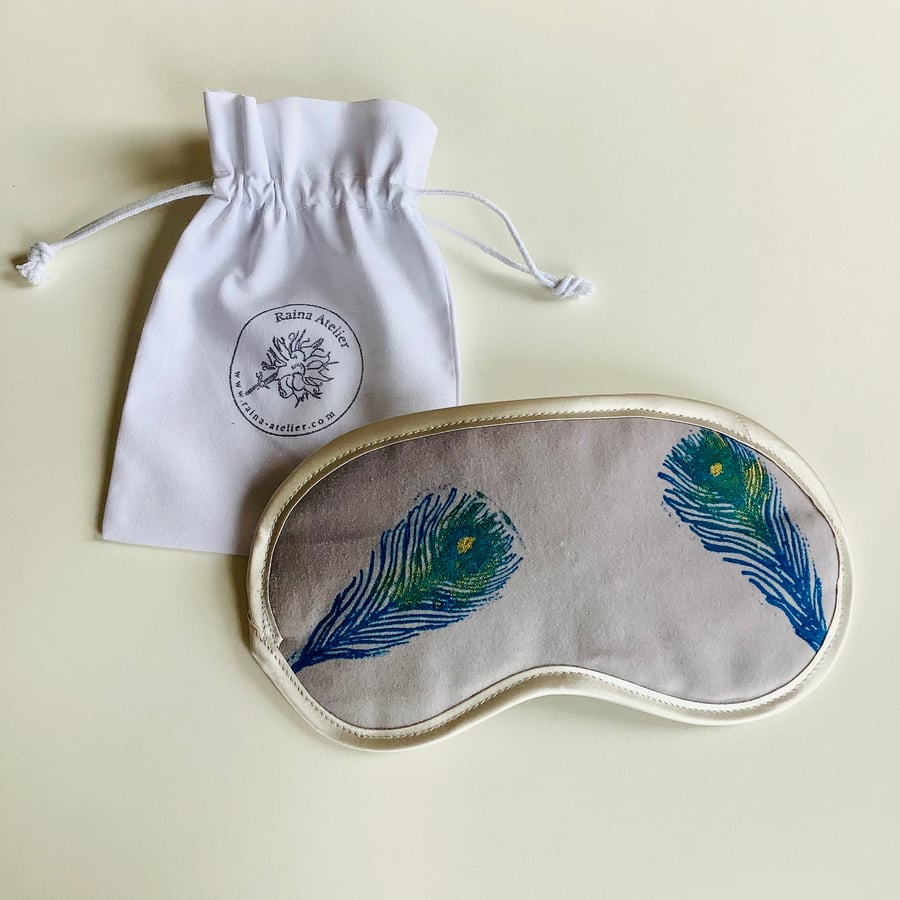 Eye Mask Lavender Infused; Eye Mask; Hand Printed; Relaxation and Meditation 