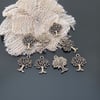 antique bronze vintage tree charm -2pcs