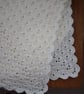 Hand Crochet Cream Baby Blanket Shawl In A Shell Pattern (J172) - Image 5