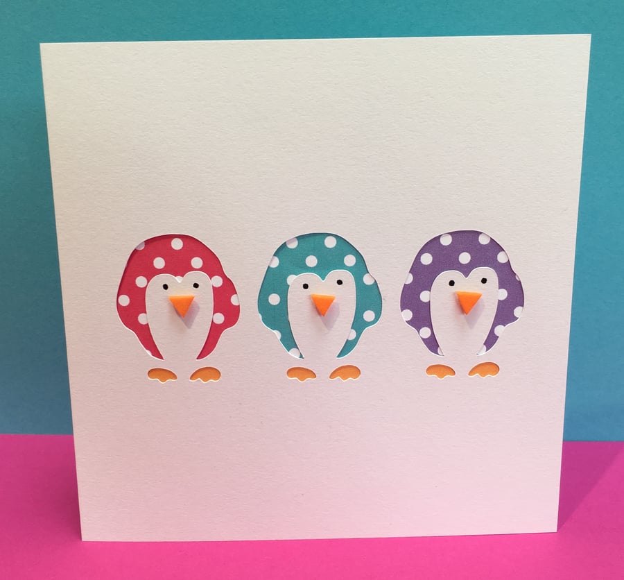  3 Little Penguins Card