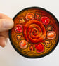 Embroidered circular patterned brooch pin of badge.  - Image 4
