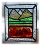 Poppy Mountain Picture Suncatcher Stained Glass Fusion 002 - Image 2