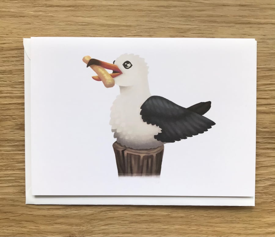 Sea Gull Blank Greeting Card