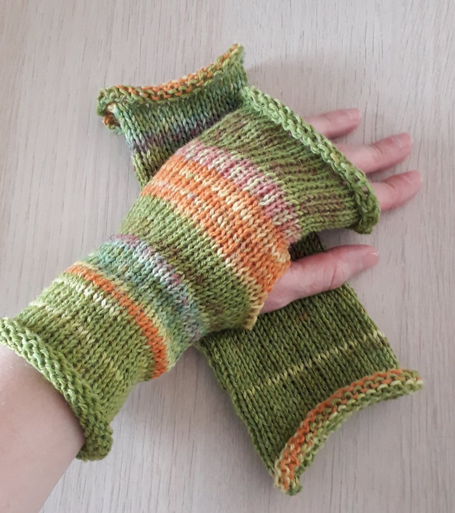 Wristwarmers, Fingerless Mittens, Women's Size
