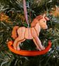 Unique Wooden Rocking Horse Christmas Tree Decoration - Image 6