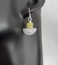  silver and lemon jasper earrings Ulu tribal blade - Image 4