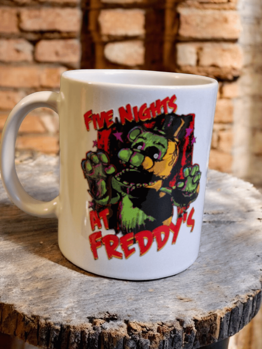 New FNAF Mug Five Nights at Freddy's Fazbear Horror Movie Gaming Fan Art