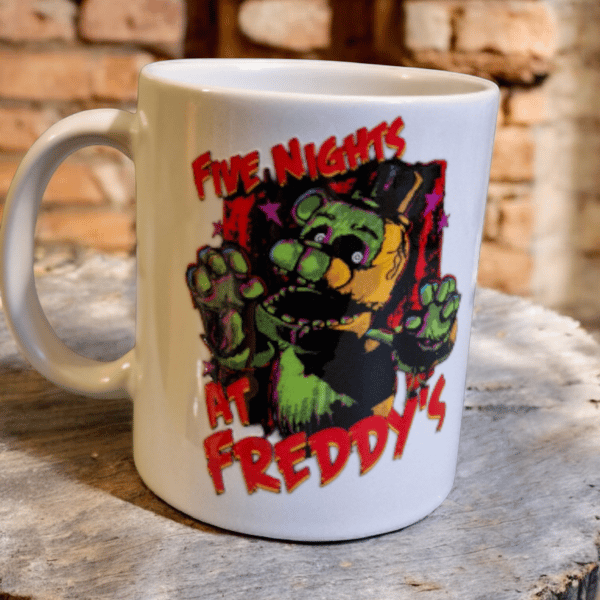 New FNAF Mug Five Nights at Freddy's Fazbear Horror Movie Gaming Fan Art
