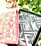 Handmade Pink Floral Kindle Sleeve, E-reader pouch, Fabric Sleeve, Kindle Case - Image 4