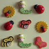 9 Wooden Bugs