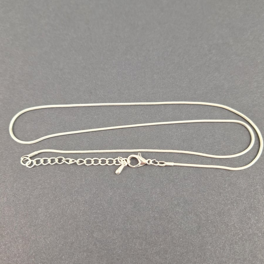 Silver Plated Snake Chain Adjustable 16 To 18inc Aprox