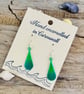 Hand enamelled earrings on sterling silver ear hooks 