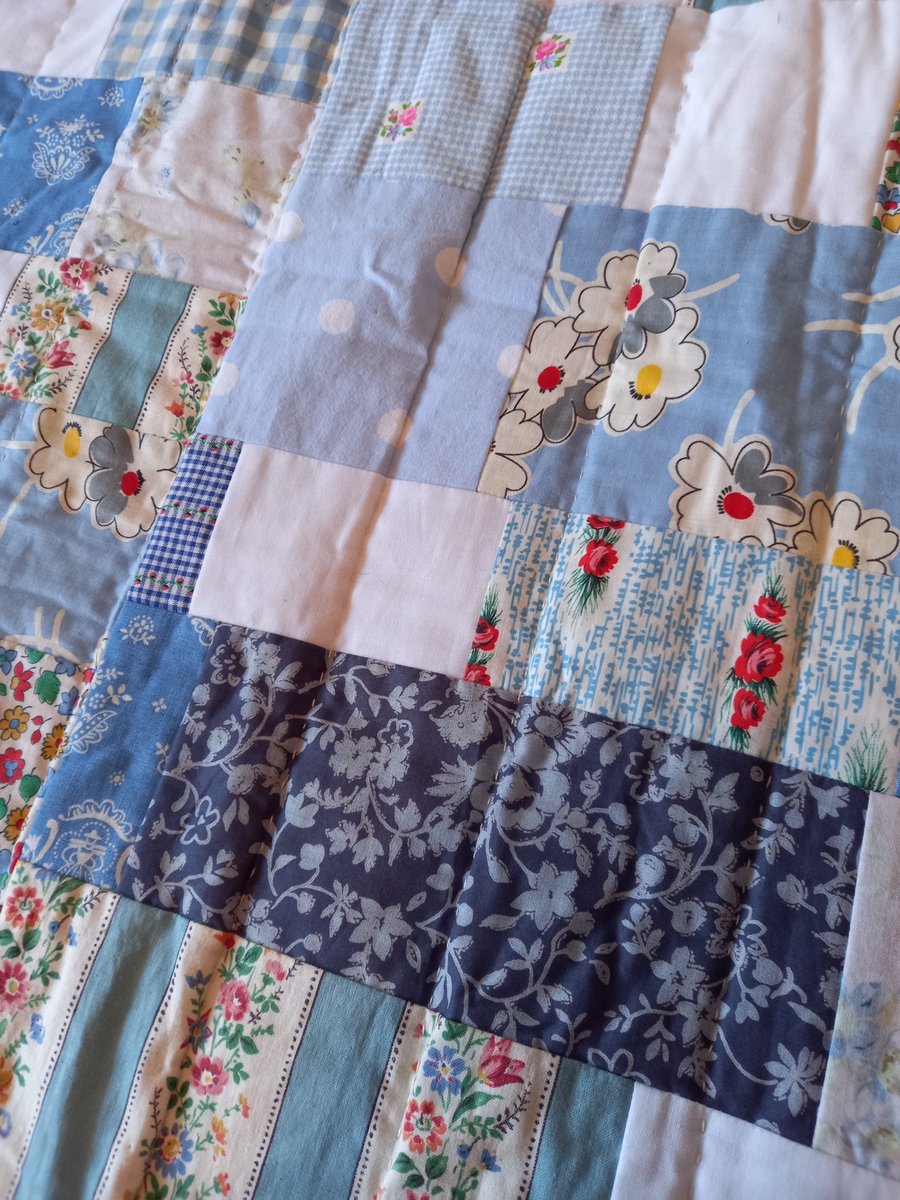 Vintage fabric patchwork quilt
