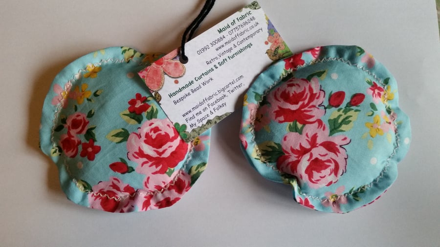 Hand warmers rice filled in blue floral fabric 