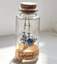 Sodalite Message Bottle Earrings – Sterling Silver Gift Earrings