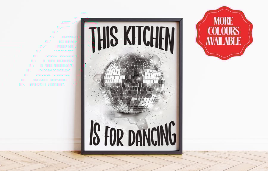 This Kitchen is for Dancing Print Poster Wall Art Home Decor