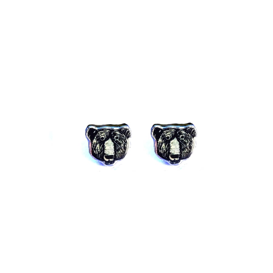 Wonderful black bear cufflinks by EllyMental