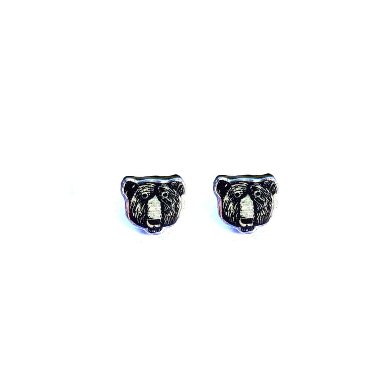 Wonderful black bear cufflinks by EllyMental