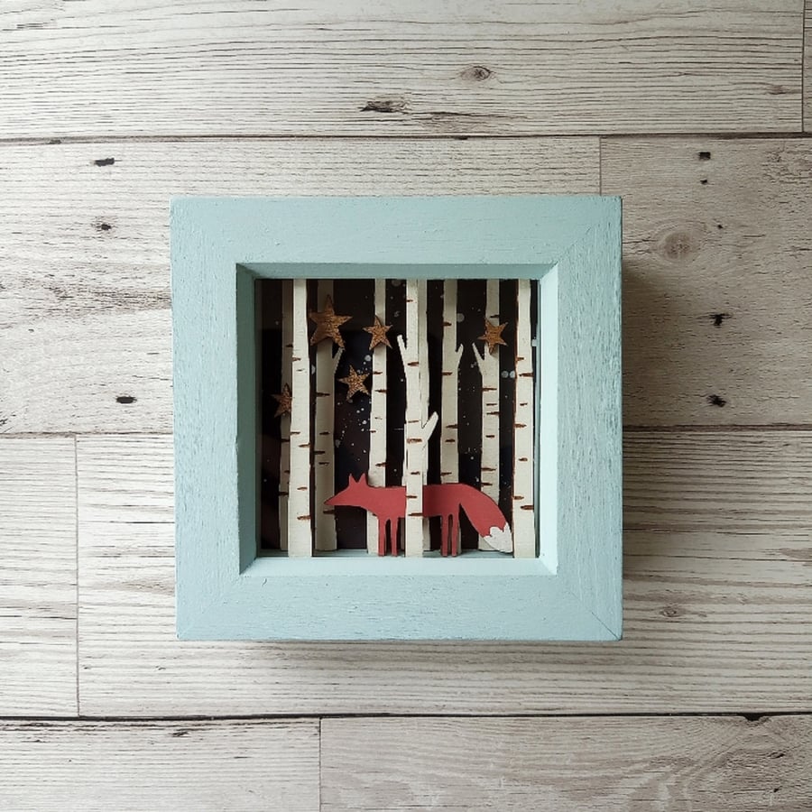 Fox in the Forest Diorama, Enchanted Forest Shadow Box