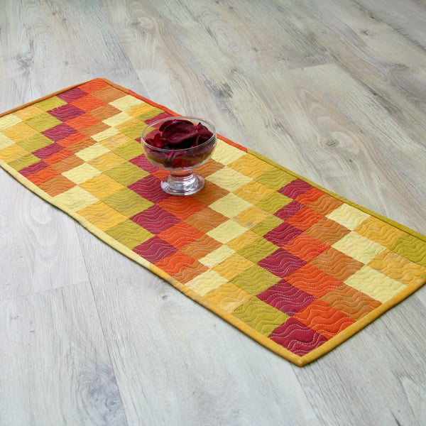 Yellow and Orange Bargello Table Runner