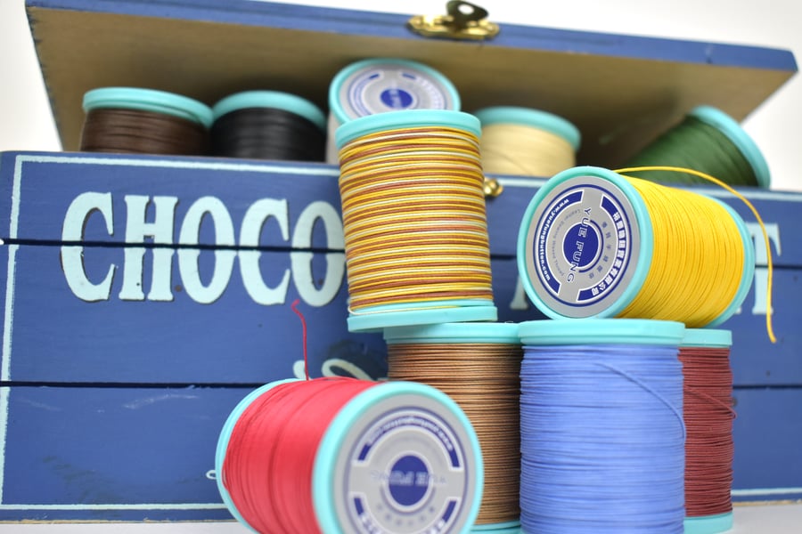 0.55mm Yue Fung Linen Thread, 25g spool, lightly waxed, 