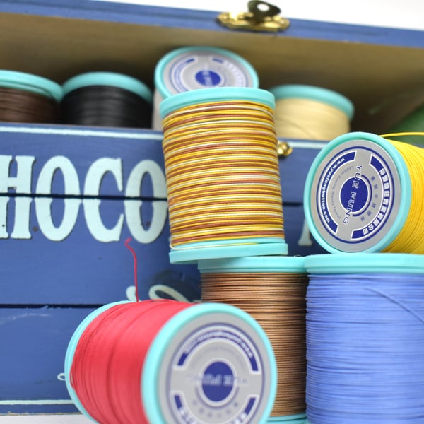 0.55mm Yue Fung Linen Thread, 25g spool, lightly waxed, 