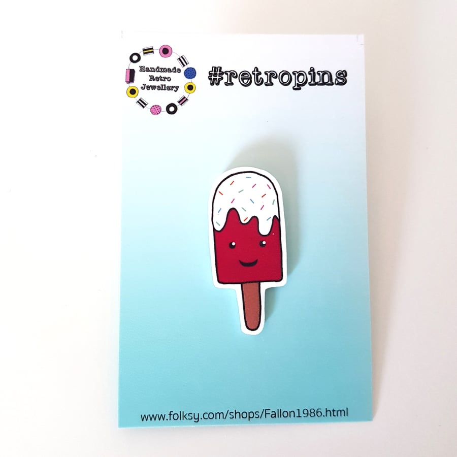 Retropins - Kawaii Ice lolly shrink plastic pin