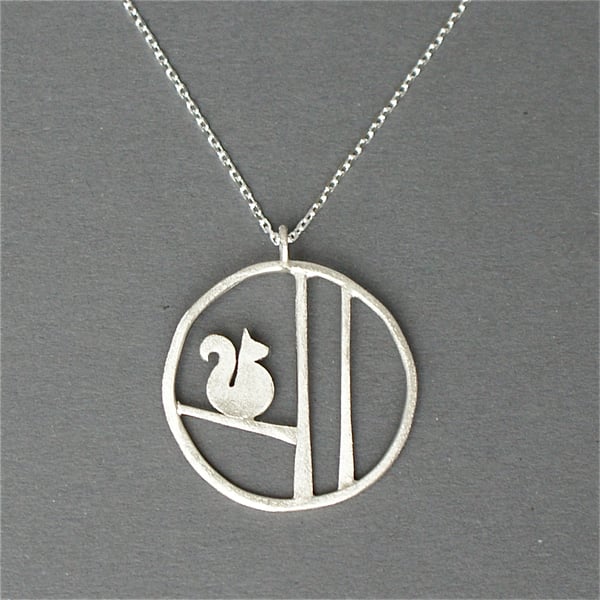 Edge of the woods squirrel necklace