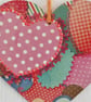 Decoupaged Wooden Hanging Heart 15cm (6"): Patchwork Hearts design - Image 5