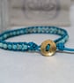 Turquoise sea sediment jasper and leather bracelet  - Image 8
