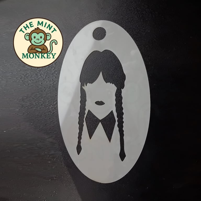 Wednesday - Face Paint Stencil - Kids Party - Reusable - cake decorating