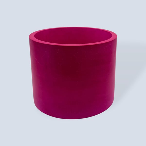 Large 15 cm Handmade Magenta Pink Plant Pot for Indoor Houseplants