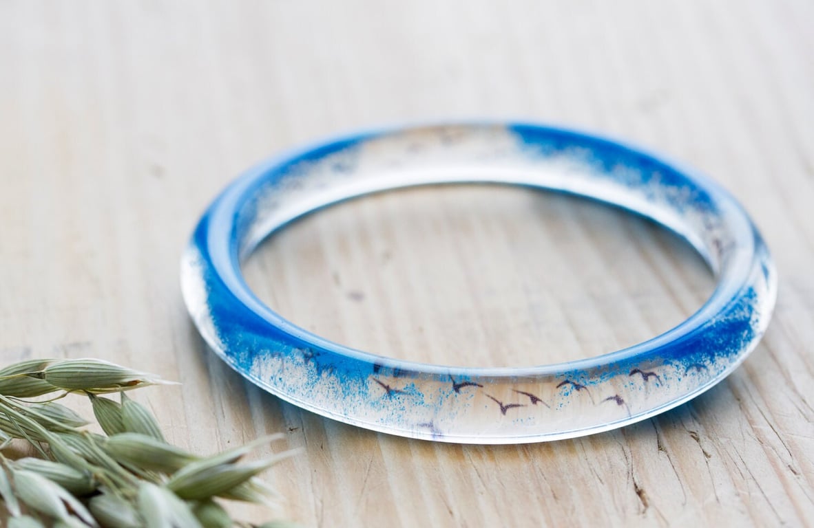 Murmuration Bangle Skinny Stacking Resin Bangle Resin Bangle Stacking Bangles Gi