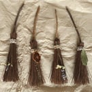 Handmade Mini Besom Broom - 10-Inch Wiccan Pagan Altar Decor - Witch Broom