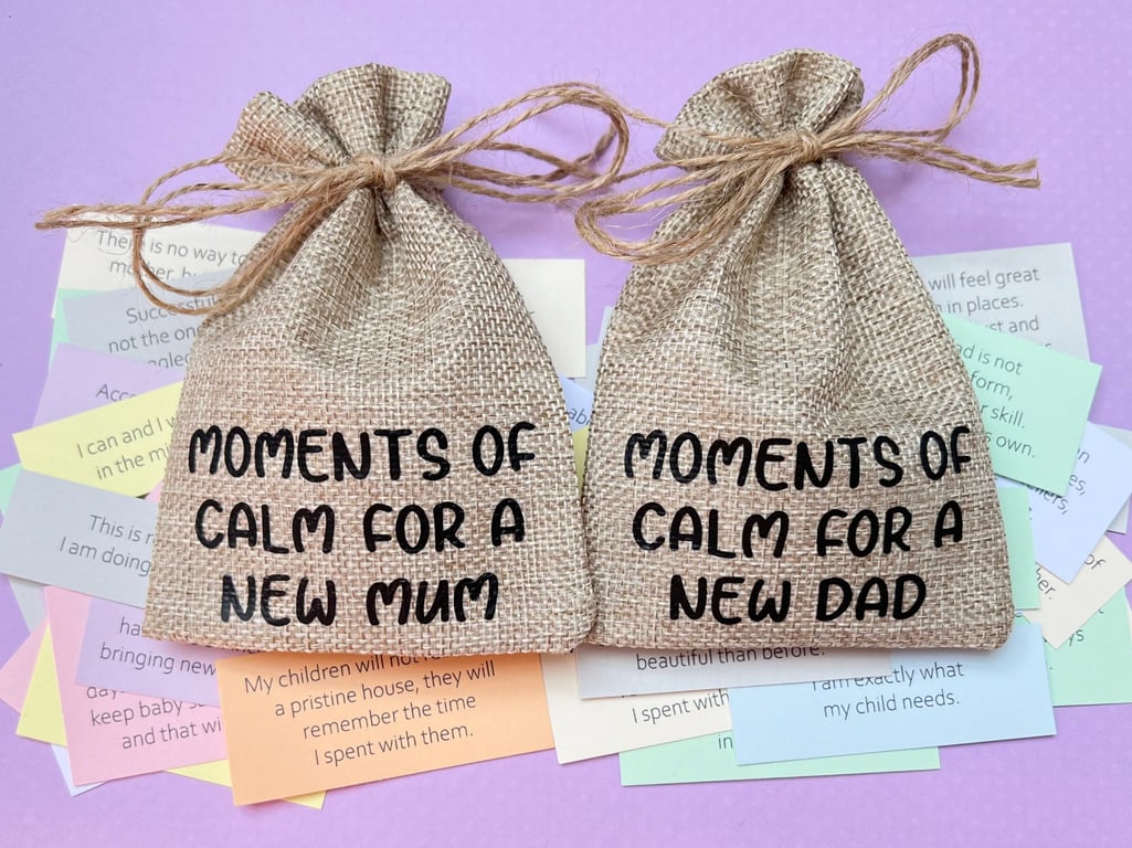 New Parents Keepsake , Calm Mum and Dad Moments, 31 Quotes, New Baby Gift