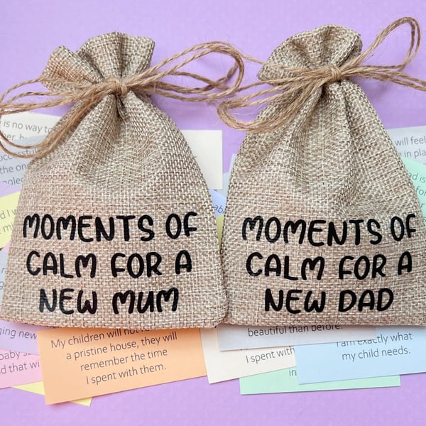 New Parents Keepsake , Calm Mum and Dad Moments, 31 Quotes, New Baby Gift