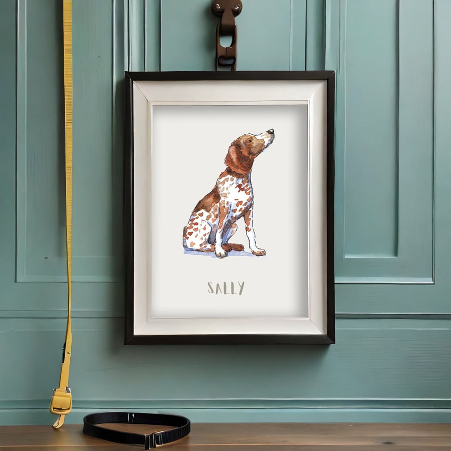 German Shorthaired Pointer Personalised Dog Print