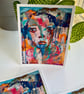 Sticker Woman II - Original Art - Laptop and Planner Decor
