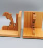 Wooden Dolphin Bookends - Oak - Image 2