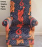 Emma Shipley Tigris Flame Velvet Fabric Adult Chair Armchair Accent Tiger Orange - Image 2