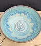 Turquoise green medium toasted bowl