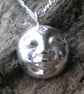 Fine Silver Moon Goddess Pendant and Sterling Silver 18 Inch Chain - Image 2