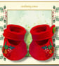 Red Sequinned Shoes - Image 1