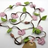 Crochet Cherry Blossom Garland -Happy Easter 