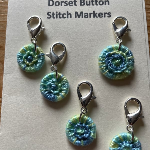 Set of 5 Dorset Button Stitch Markers