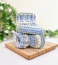Blue Crochet Baby Booties - Sizes Newborn - 6 Months - Image 2