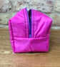 Rainbow Marble Effect Quilted Fabric Box Shape Makeup Bag - Image 6