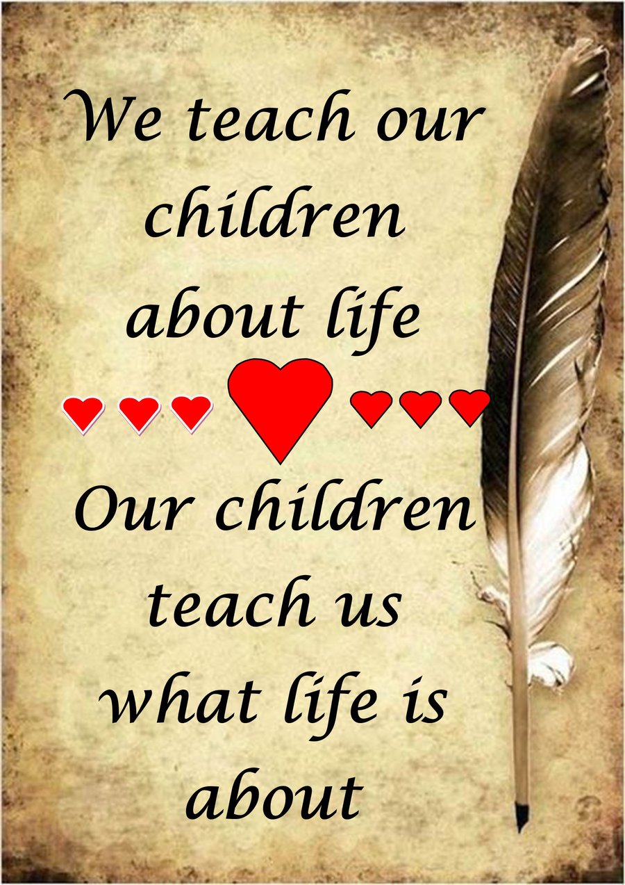 Inspirational wall art. We teaches our children... Folksy